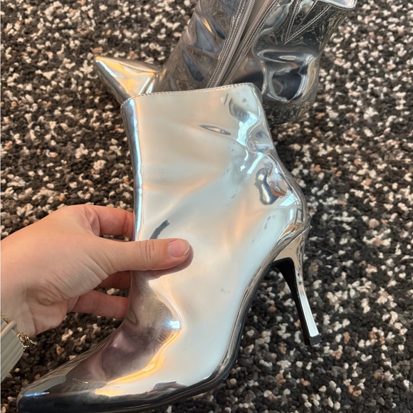 Silver Ankle Boots - Picture 4 of 4